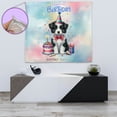thumbnail image 4 of Happy Birthday Cute Puppy Border Collie with Cake Gifts Party Hat Tapestry Borders Dog Lovers Gifts Idea Wall Hanging Backdrop Home Decor - 00029, 4 of 5