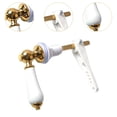 thumbnail image 6 of FashionCha Toilet Flush Handle Ceramic Handle Sturdy Compact Metal Accessories Versatile Replace Easily Install for Bathroom Toilet Tank Gold, 6 of 9