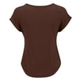thumbnail image 6 of TODOZO T Shirts for Women Loose Fit Casual Lightweight Soft Basic Tees Women's Solid V Neck Tops with Chest Pocket Short Sleeve T Shirts Loose Casual Basic Tees Summer Clothes Outfits, 6 of 9
