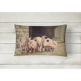 thumbnail image 2 of Carolines Treasures BDBA0225PW1216 Pigs Piglets by Daphne Baxter Fabric Decorative Pillow, 2 of 3