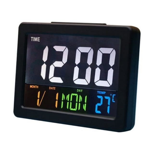 Multifunctional Digital Display Alarm Clocks LED Electronic Desk Clock with Indoor Temperature Home Decoration