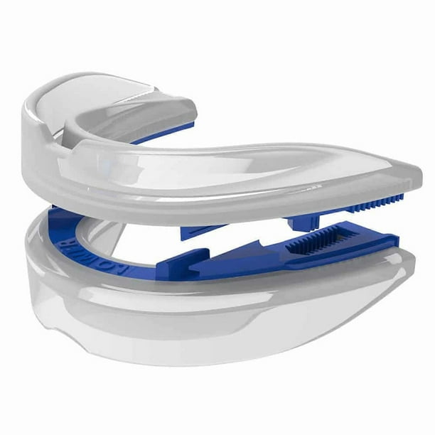 1 piece of high quality hot melt silicone with graduated teeth adjustable mouthguard to stop snoring and prevent teeth grinding