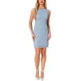 thumbnail image 2 of Conjunto de vestido de encaje floral con lentejuelas y cubre vestido de gasa de 2 piezas para mujer XL azul, 2 of 6