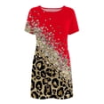 thumbnail image 4 of Qiopertar Robe d'Été Imprimée pour Femmes Fête de l'Indépendance Décontractée à Manches Courtes Col Rond Grandes Économies de Vacances! Moins de 5$ jusqu'à 90 % de Réduction, 4 of 5