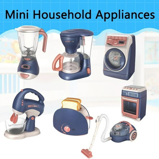 Mini Home Appliances kitchen Toys kids Pretend Play Small Household Appliance Set Toaster Stove Toys Boy Girl Gift heqiyong toy