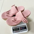 thumbnail image 4 of Women's Platform Wedge Sandals Comfortable Open Toe Cork Flip Flops Casual Summer Beach thong Sandals, 4 of 5