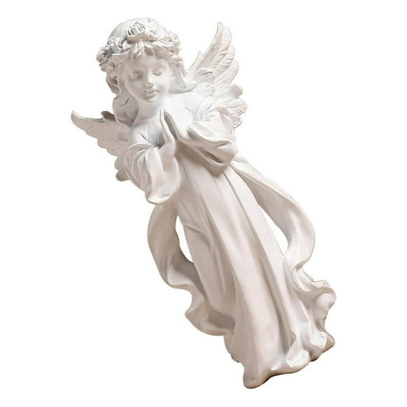 Resin Praying Angel Figurine Statue Christmas Home Decoration Angel Shelf Height 15cm