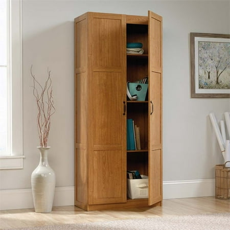 Sauder Storage Cabinet, Highland Oak Finish (Best Primer For Oak Cabinets)