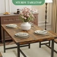 thumbnail image 4 of Yiwa Modern Industrial 3-Piece Dining Table Set, 44.4" Table with 2 Benches, Space-Saving Breakfast Table for Kitchen, Apartment, or Studio, 4 of 8