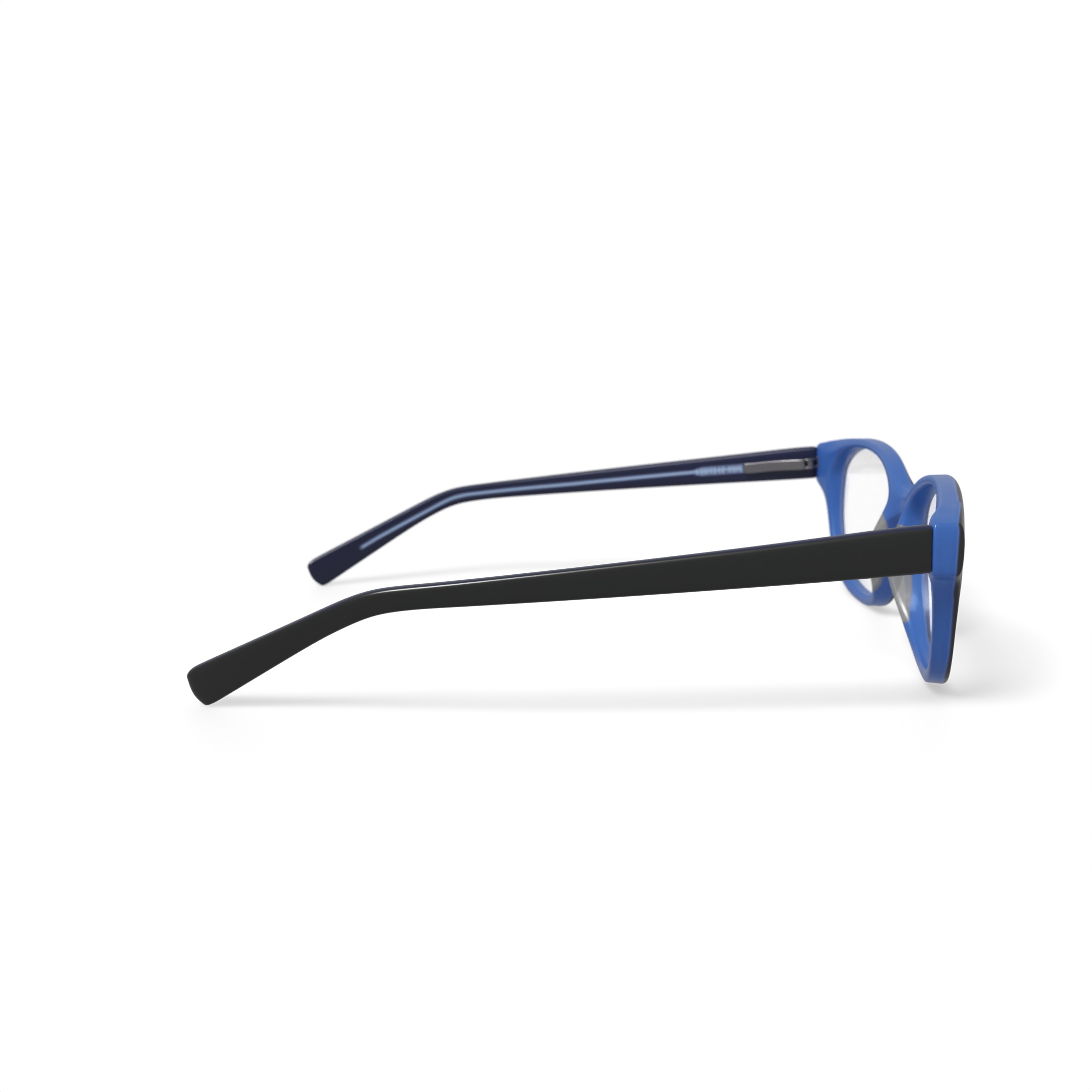 Walmart Youth FM14044 Square Prescription Eyeglasses with Case, Black/Blue