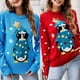 thumbnail image 3 of Moda mujer invierno suéter de punto pingüino cuello redondo manga larga cálido suave jersey de Abanopi Suéter de las mujeres, 3 of 7