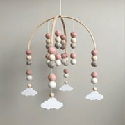 Musuos Baby Crib Mobile Nordic Style Wooden Mobile Wind Chime Beautiful Nursery Decoration