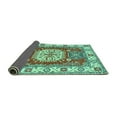 thumbnail image 2 of Ahgly Company Indoor Rectangle Geometric Turquoise Blue Traditional Area Rugs, 6' x 9', 2 of 4