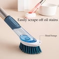thumbnail image 2 of Amdohai Brosse à Vaisselle avec Distributeur de Savon Vert, Récurant en Silicone avec Inox, 2 of 9