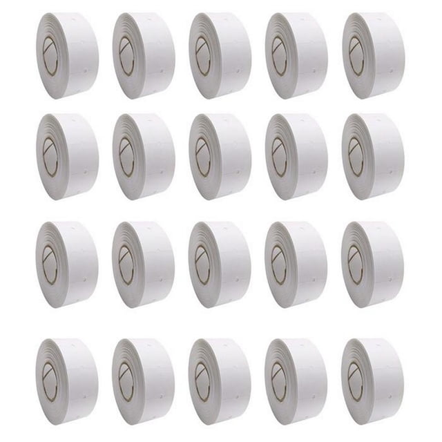Etiquetas para marca precios VentDepot BrandWhite 20 rollos 1000 etiquetas por rollo 21x12mm Blanco