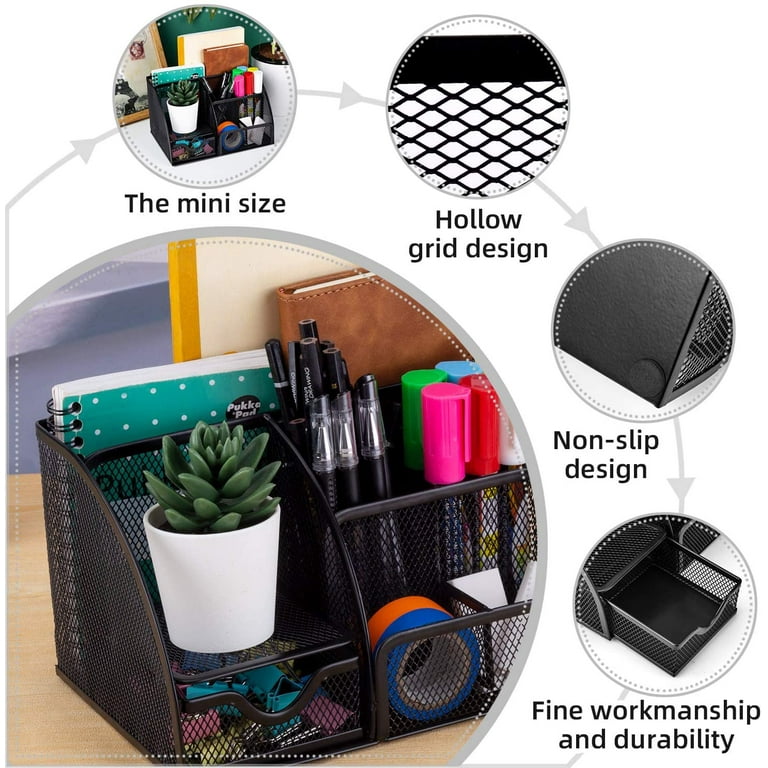 Desk Organizer Office Accessories Multi Functional Mesh Desk