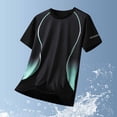 thumbnail image 5 of Men's T-Shirt Polyester Quick Dry Running Top, Short Sleeve Crewneck Athletic Shirt, Breathable Moisture-Wicking for Gym Workout Casual Daily Sports, Solid Color | Zenithor,Green 2XL, 5 of 7