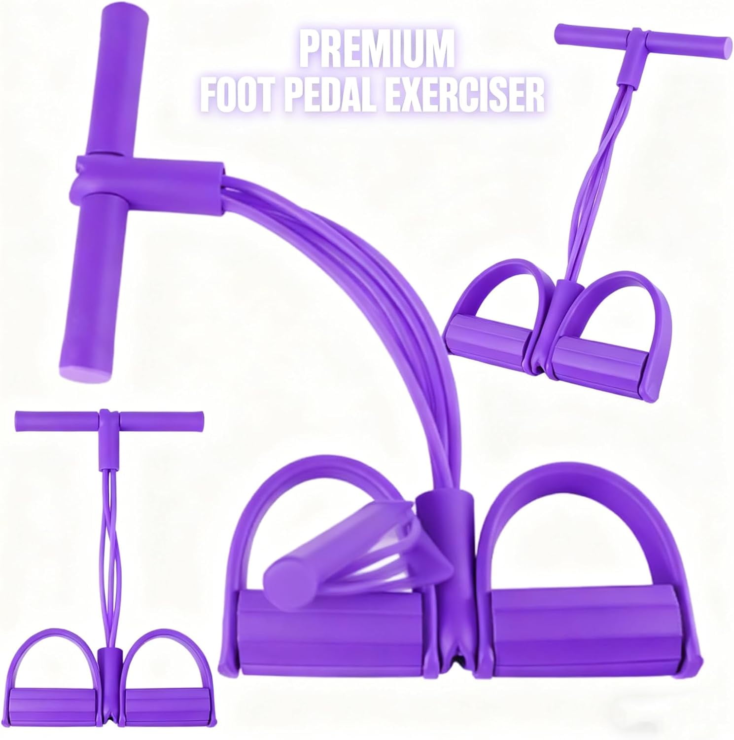 8-Tube Resistance Bands Set with Adjustable Pedals - Detachable Full Body Workout Equipment for Home, Arm, Leg, Glute & Stretching Exercise(XX)