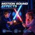 thumbnail image 3 of AuntyFey Light Up Saber for Kid, 2 Packs Extendable 3 Colors Light Up Saber Toy for Boy, 3 of 7