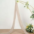 thumbnail image 2 of Efavormart 20ft Gauze Cheesecloth Nude Beige Wedding Arch Drapery Fabric, Window Scarf Valance, Boho Arbor Decor Curtain Panel, 2 of 11