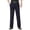 Navy, variant on Iaqnaocc Mens Dress Pants Classic Fit Stretch Wrinkle Resistant Casual Office Men's Pants Regular Flat Front Straight Leg Trousers Black L