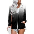 thumbnail image 2 of ChaoHeng Womens Coats and Jackets Winter,Women Fashion Printed Blouse Long Sleeve Tops Sweatshirt Pockets Hoodied Coat,Black,XL, 2 of 6