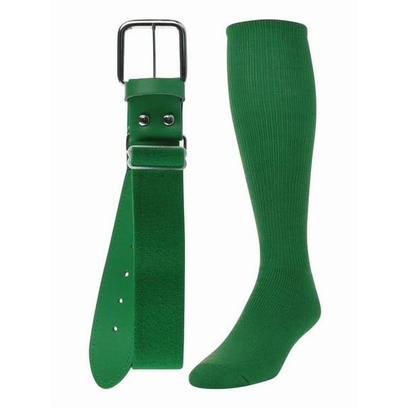 Twin City Baseball Sock & Belt Combo Kelly Green Small