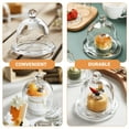 thumbnail image 5 of TAILTOSS Glass Cake Stand With Dome Cover Crystal Glass 2Pcs 5.70X5.70X4.72in, 5 of 11