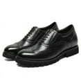 thumbnail image 4 of CMR CHAMARIPA Men's Height Increasing Dress Shoes - Black Leather Brogue Oxford Shoes 8CM / 3.15 Inches, 4 of 9