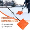 thumbnail image 4 of Aootek 18-Inch Wide Snow Shovel with Auxiliary Handle for Effortless Clearing on Driveways & Sidewalks, Orange, 4 of 6