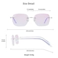 thumbnail image 3 of LifeArt Blue Light Blocking Glasses, Computer Reading Glasses, Anti Blue Rays, Reduce Eyestrain, Stylish for Men and Women(Purple,+0.50 Magnification), 3 of 5