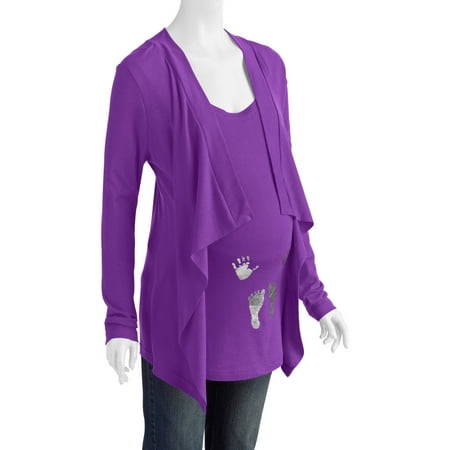 Maternity Hands and Feet Cardigan 2-Fer