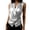 Silver v neck sleeveless blouse for women a1, variant on V Neck Sleeveless Blouse For Women Elegant Satin Wrap Top Party Shirt Irregular Hem Casual Chic Tunic, Silver 2XL
