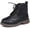 Black, variant on Boy's Girl's Waterproof Side Zipper Lace-Up Ankle Boots Outdoor Workboots Walking Winter Snow Sneaker Shoes