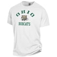 thumbnail image 2 of Men's ComfortWash White Ohio Bobcats Arch Logo Garment Dyed T-Shirt, 2 of 3