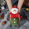 thumbnail image 1 of Puntoco Bolsas de muñeca Winwifly con cordón Bolsas de regalo de Papá Noel de punto reutilizables con cordón Papá Noel, 1 of 5