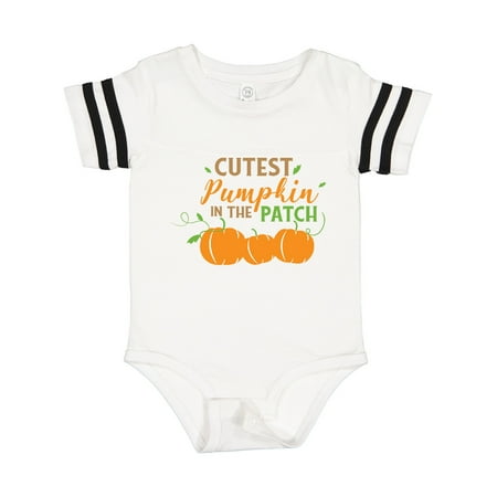 

Inktastic Cutest Pumpkin in the Patch Leaves Autumn Fall Gift Baby Boy or Baby Girl Bodysuit