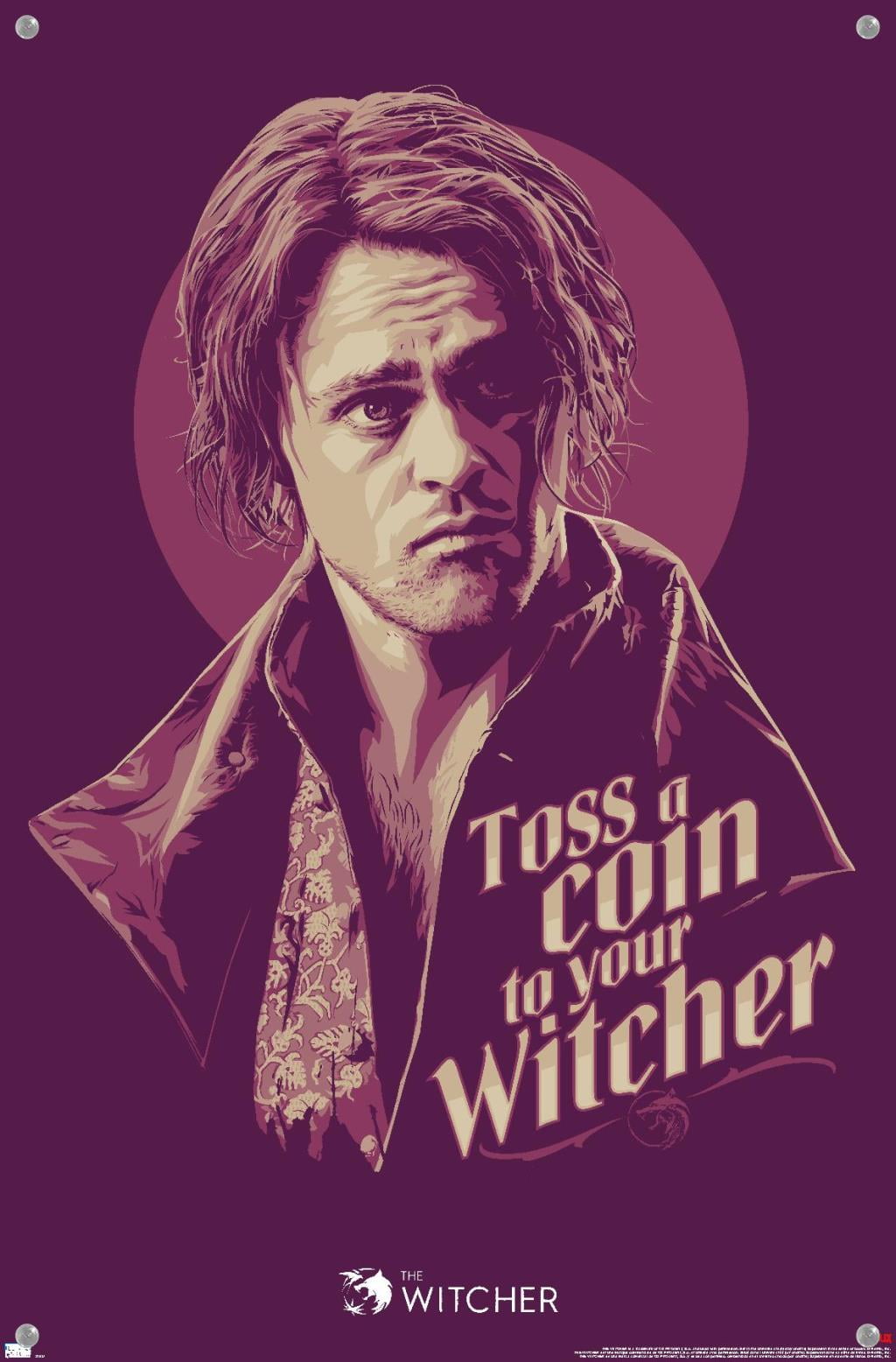 Netflix The Witcher Season 2 - Toss a Coin Wall Poster with Pushpins, 14.725" x 22.375"