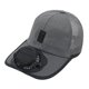 thumbnail image 2 of Gorra con ventilador solar transpirable y recargable con energía solar para playa, deportes y compras. Gris oscuro, 2 of 8