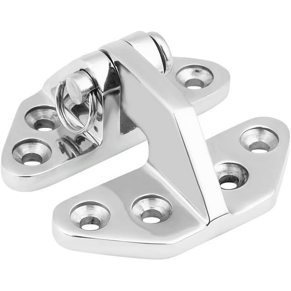 Acouto Charnière de Trappe de Bateau en Acier Inoxydable de Qualité Marine Charnière de Trappe de Bateau Robuste avec Goupille Amovible Matériel