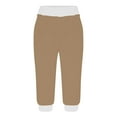 thumbnail image 4 of XIAfhje Womens Capris For Summer 2024 Casual Yoga Gym Capri Leggings Solid Color High Waisted Cropped Pants For Lounge Exercise,Workout,Yoga,Jogging, 4 of 6