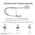 thumbnail image 3 of Yeacher Full Out Kitchen Faucets with 2 Spray Models 360 Degree Swivel Single Handle Bathroom, 3 of 8