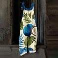 thumbnail image 6 of JULMCOMO Cotton Linen Plus Size Jumpsuits for Women Spaghetti Strap Hawaiian Floral Print Summer Outfits Sleeveless Casual Rompers Blue S, 6 of 6