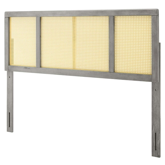 Headboard, Full Size, Wood, Grey Gray, Modern Contemporary Urban Design, Bedroom Master Guest Suite