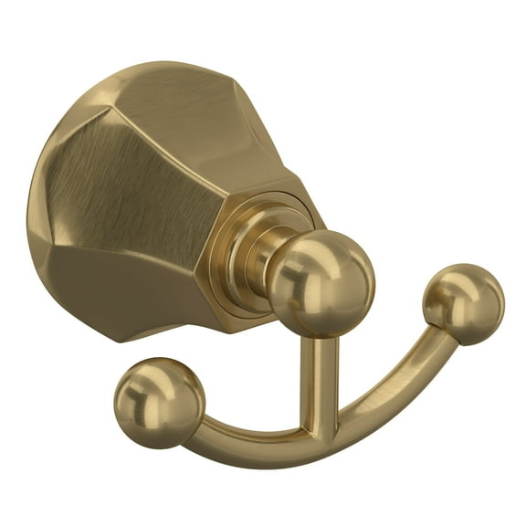 Rohl Wellsford Double Robe Bathroom Hook in Antique Gold WE7DAG