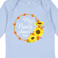 thumbnail image 4 of Inktastic My Nana Loves Me with Sunflower Wreath Boys or Girls Long Sleeve Baby Bodysuit, 4 of 5