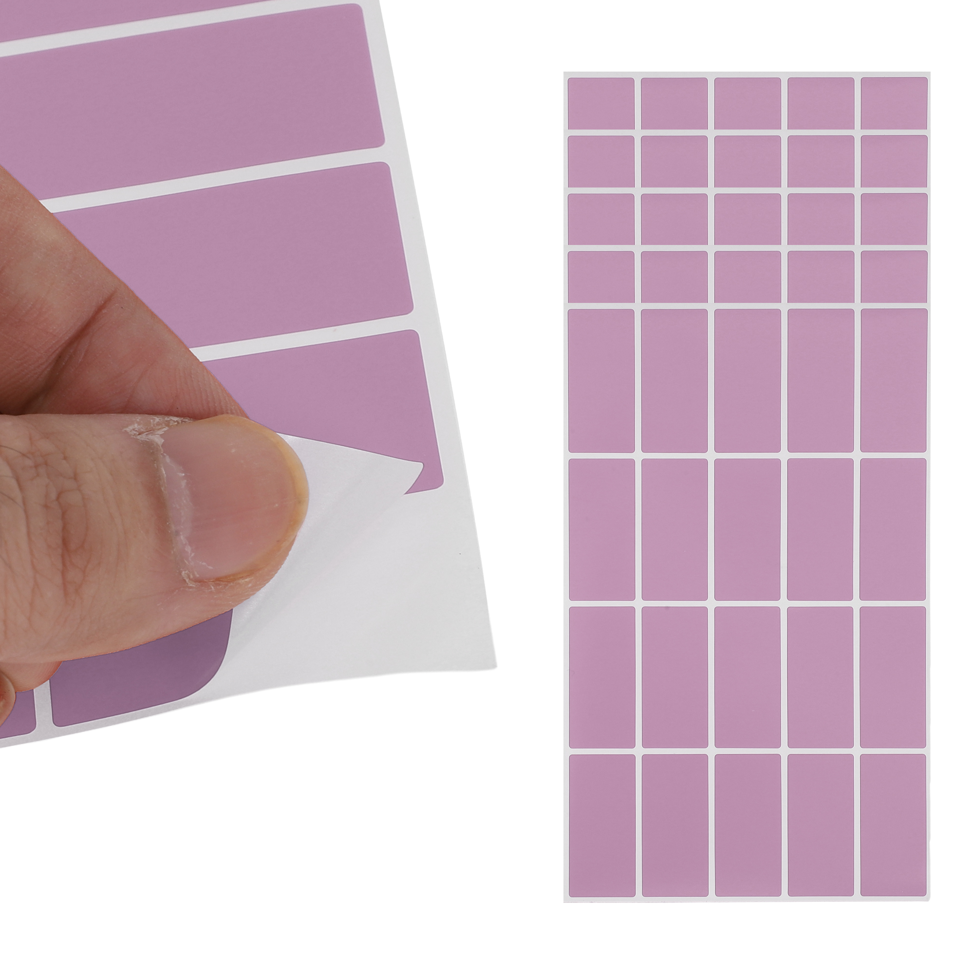 Unique Bargains Handwritable Rectangle Gift Stickers 1.57"x0.75" 20 Pcs Light Purple