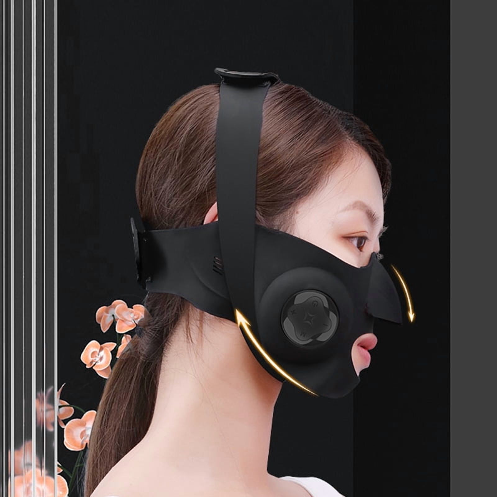 Wearable Facial Sculpting & Toning Tool with Gentle Energy Pulses, Heat & Red/Blue Light for a More Defined Jawline Appearance and At-Home Spa Relaxation