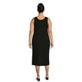 thumbnail image 3 of Terra & Sky Ribbed Midi Sleeveless Tank Dress (Women's Plus), 3 of 5