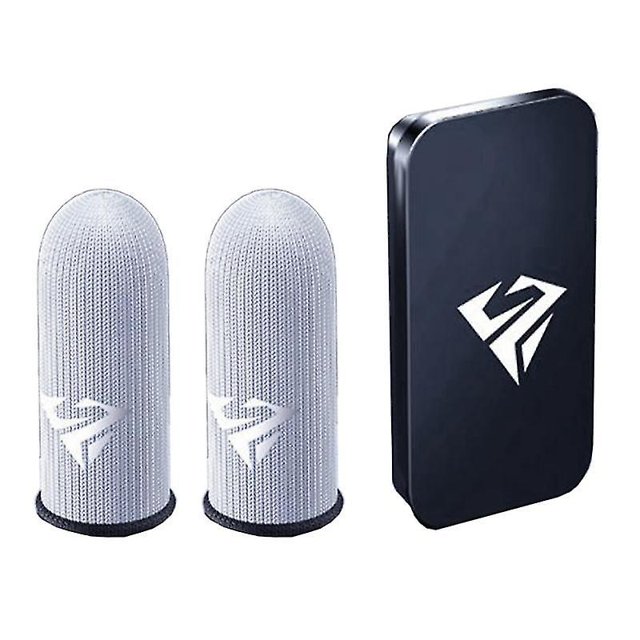 Fundas para dedos para juegos para juegos móviles 0,25mm fibra de vidrio y plata cubierta sin costuras para la yema del dedo del pulgar Ant